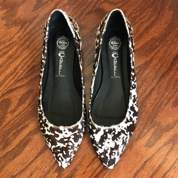 Jeffrey Campbell Pony Hair Chain Detail Flats, 36 - Picture 1 of 8